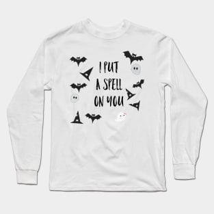 I put a spell on you, funny Halloween mask, Halloween nursery, cute Halloween Long Sleeve T-Shirt